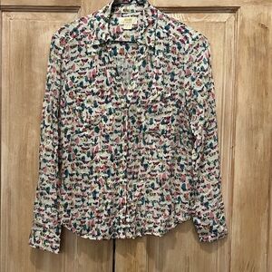 Anthropologie Multicolor Floral Blouse
